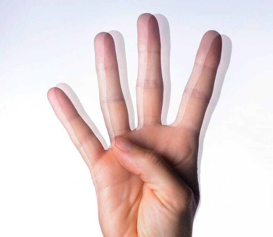Veschwommene Hand